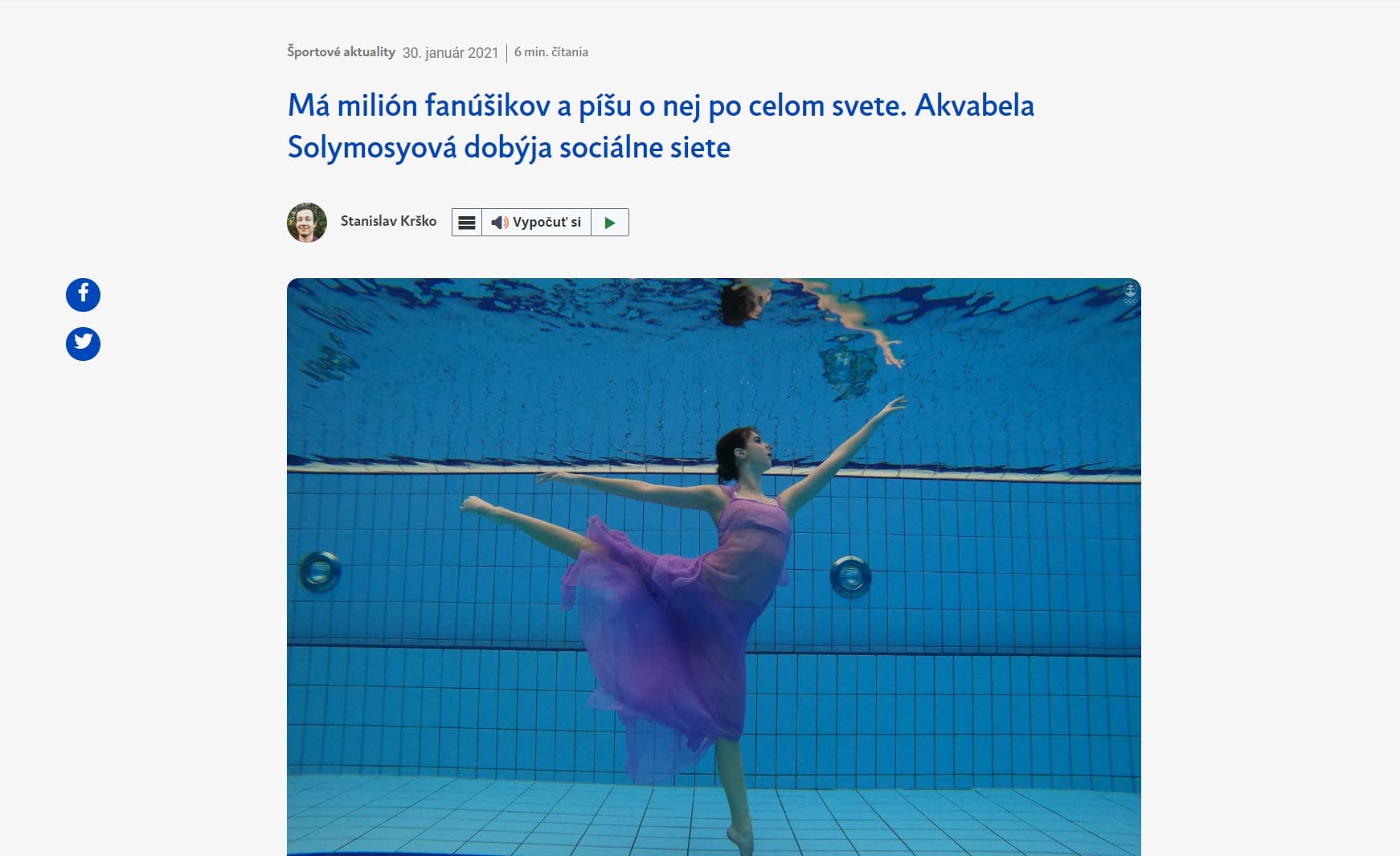 Má milión fanúšikov a píšu o nej po celom svete. Akvabela Solymosyová dobýja sociálne siete