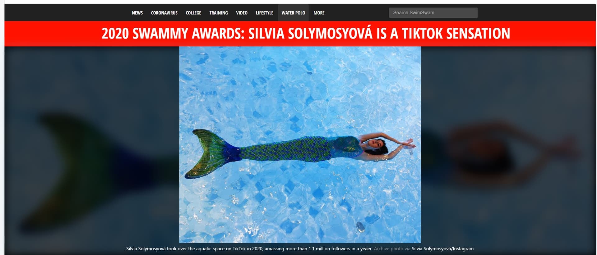 2020 Swammy Awards: Silvia Solymosyová Is a TikTok Sensation