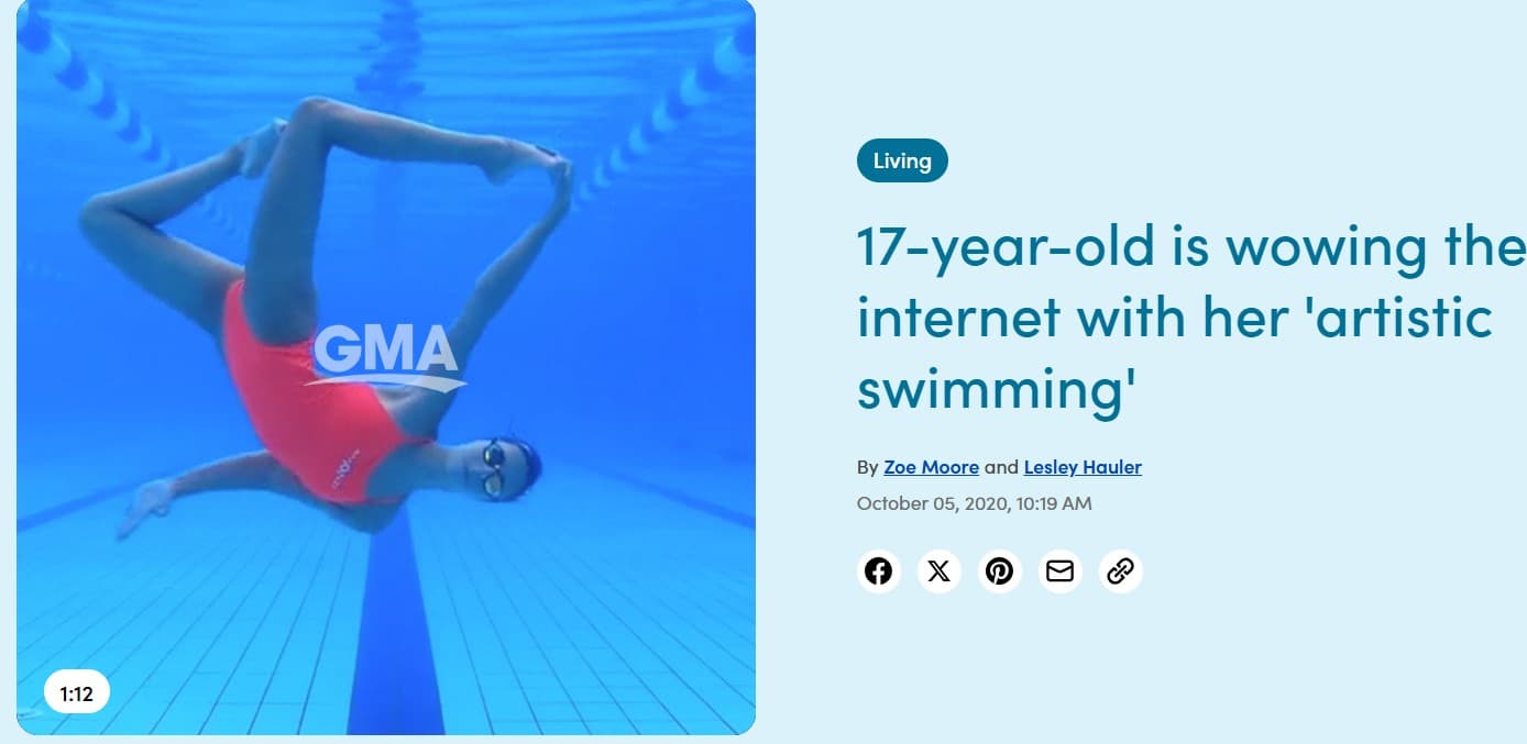 17-year-old is wowing the internet with her 'artistic swimming'